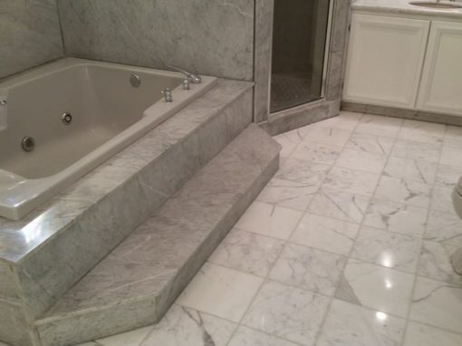 Residential Bathroom Marble Restoration St Louis MO